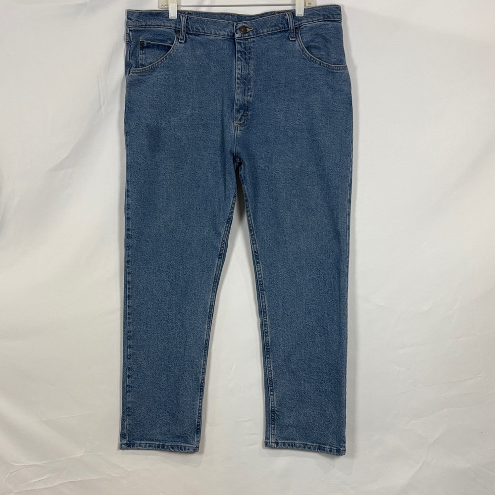 Wrangler Premium Quality Jeans Mens 40x30 Blue Straight Leg Denim